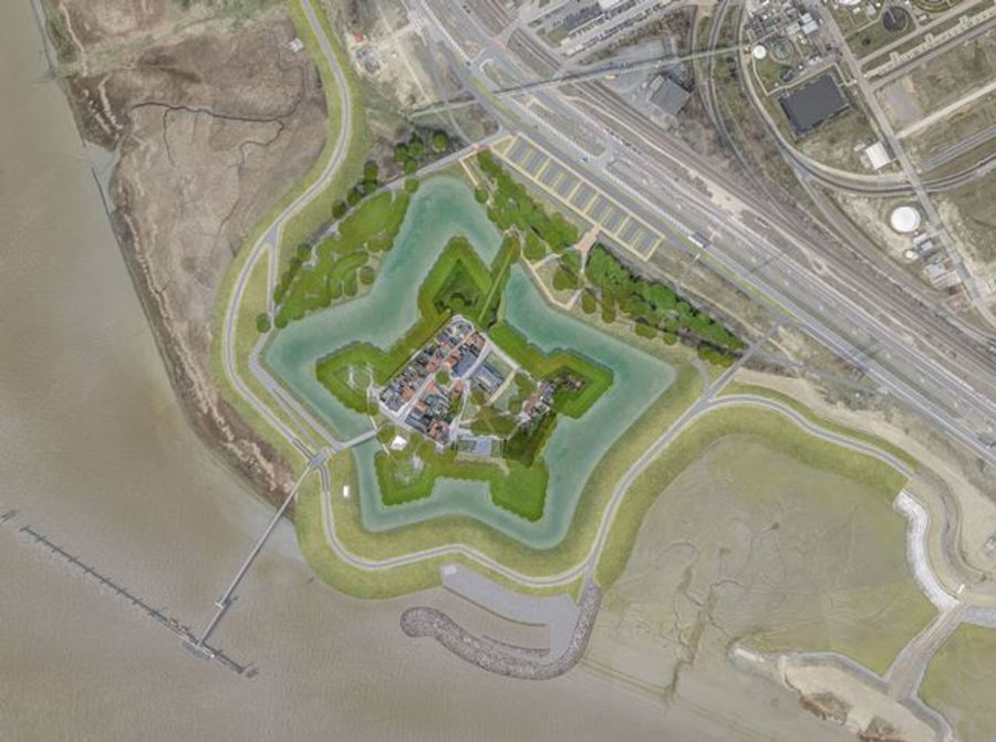 Het eerste concept voor het toekomstige Fort Lillo
